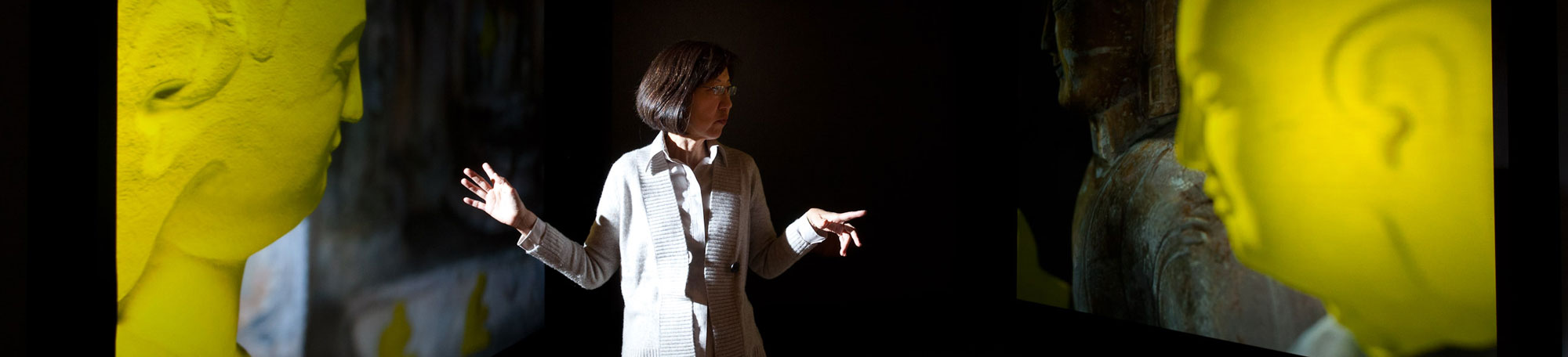 Katherine Tsiang explains how a team of Chinese collaborators scanned and imaged the Xiangtangshan cave sites using 3-D technology.