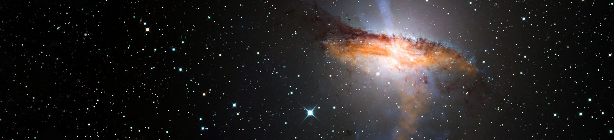 This is the most detailed image of particle jets erupting from a supermassive black hole in the nearby galaxy of Centaurus A