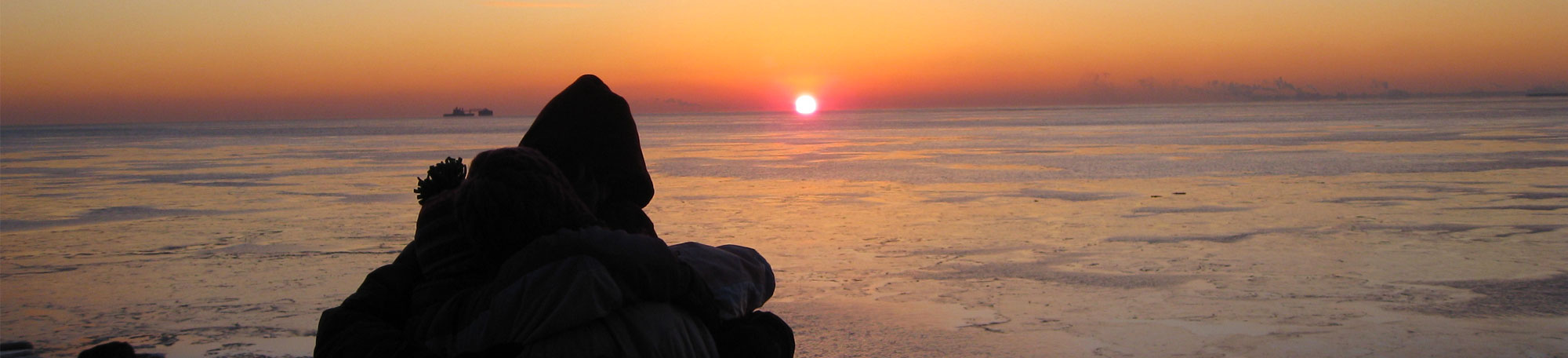 sunset on lake