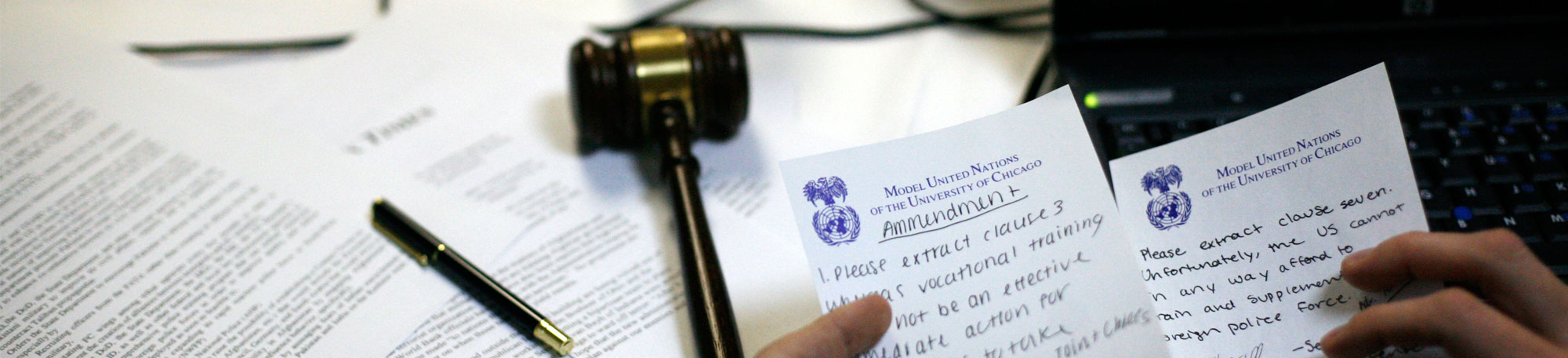 Model UN paperwork