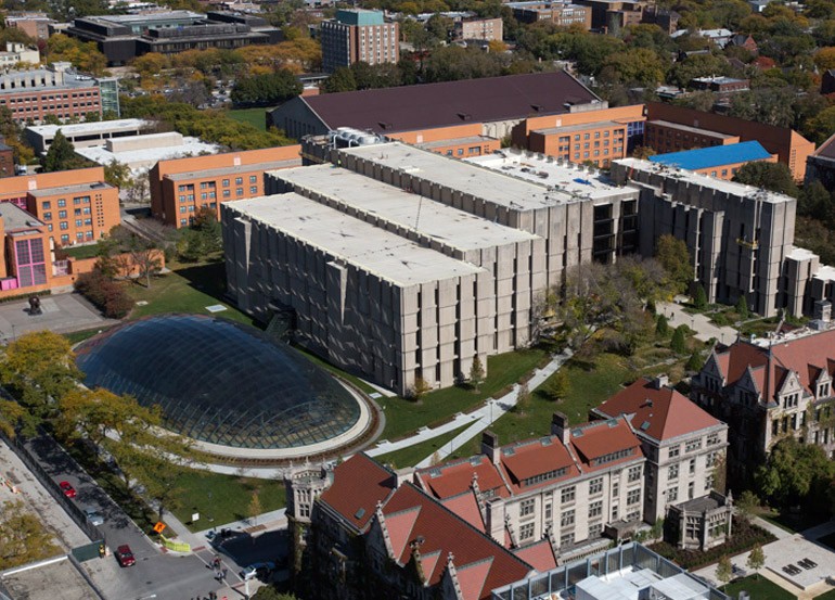 the outside of the library
