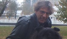 Noel M. Swerdlow with a dog.