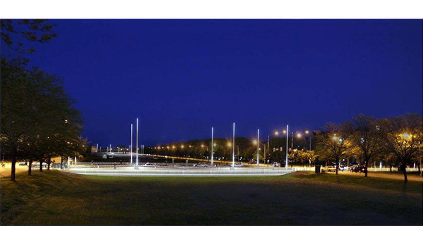 Rendering – Night View Looking East