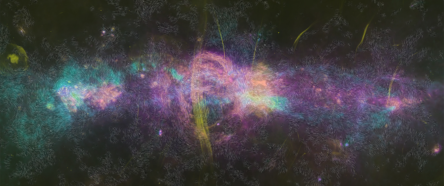 colorized image of Milky Way center