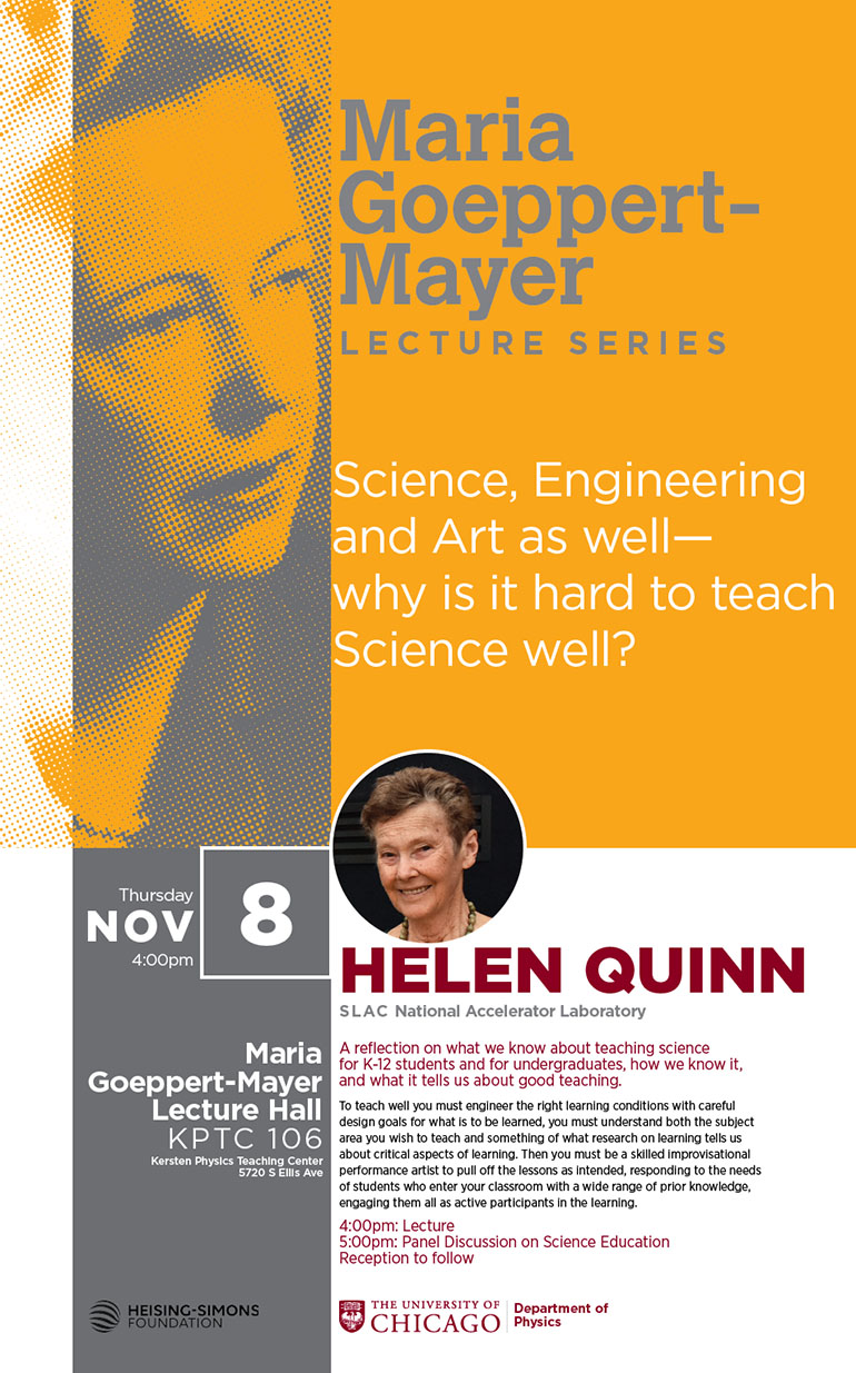 Maria Goeppert-Mayer Lectures | Department of Physics | The University ...