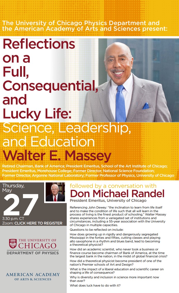 Walter E. Massey Event Poster