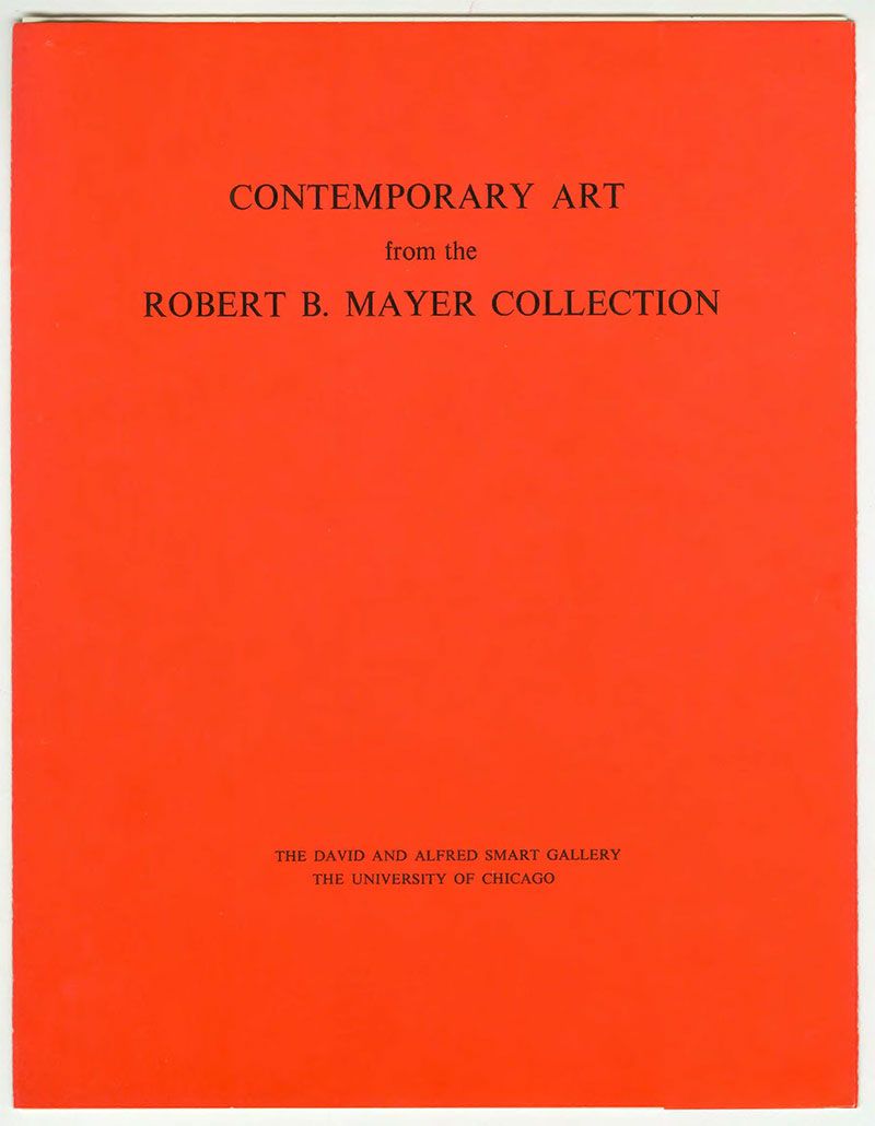 Cover for the booklet Contemporary Art from the Robert B. Mayer Collection