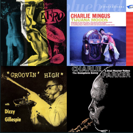 A collage of jazz album covers