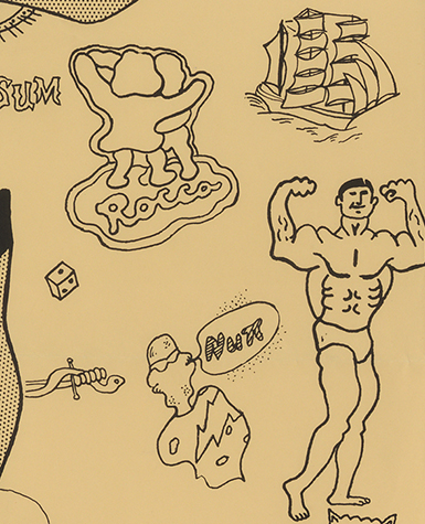 Poster for the first Hairy Who group exhibition (detail)