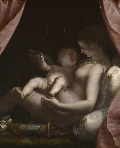 Luca Cambiaso, Venus and Cupid, c. 1570, Oil on canvas. The Art Institute of Chicago, A. A. Munger Collection, 1942.290.