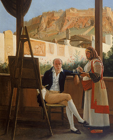 Louis Dupré, Portrait of M. Fauvel, the French Consul, with View of the Acropolis (detail), 1819, Oil on canvas. Smart Museum of Art, The University of Chicago, Gift of Mr. and Mrs. Frank H. Woods, 1980.33.