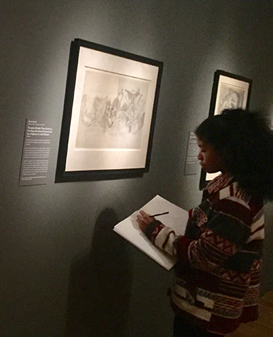 Drawing at the Art Institute. Photo by Erik L. Peterson.