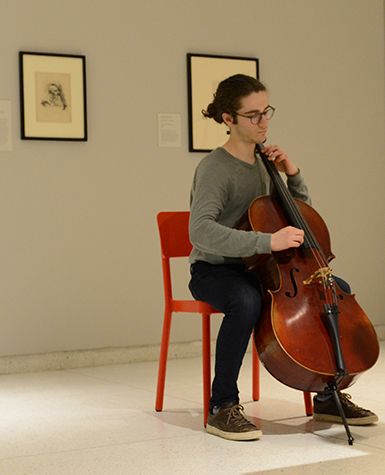 Jonathan Gardner performing at the Smart Museum
