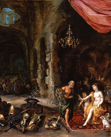 Jan Brueghel the Younger and Hendrick van Balen, Venus at the Forge of Vulcan (detail), 1617
