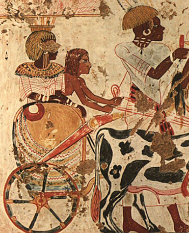 An Egyptian wall painting