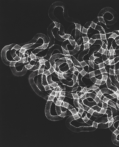 Tara Donovan, Untitled, 2015. Monoprint, 42 x 56.5 in. Photo: Kerry Ryan McFate. Courtesy of the artist and Pace Gallery.