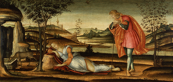 Daphne Found Asleep by Apollo, c. 1500, Oil, formerly on panel, transferred to canvas, Smart Museum of Art, The University of Chicago, Gift of the Samuel H. Kress Foundation, 1973.44.